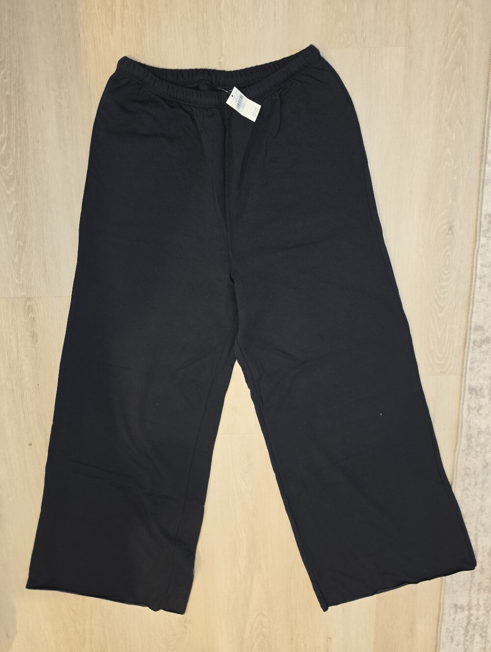 Women's Black Aerie Wide-Leg Lounge Pants